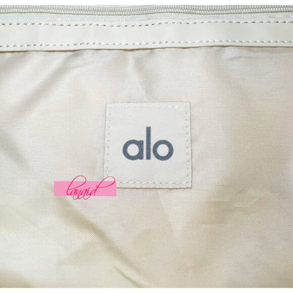 Alo Om The Go Gym Sling Bag Bone Cream Nude Large Weekend Shoulder Purse Tote - Picture 13 of 16